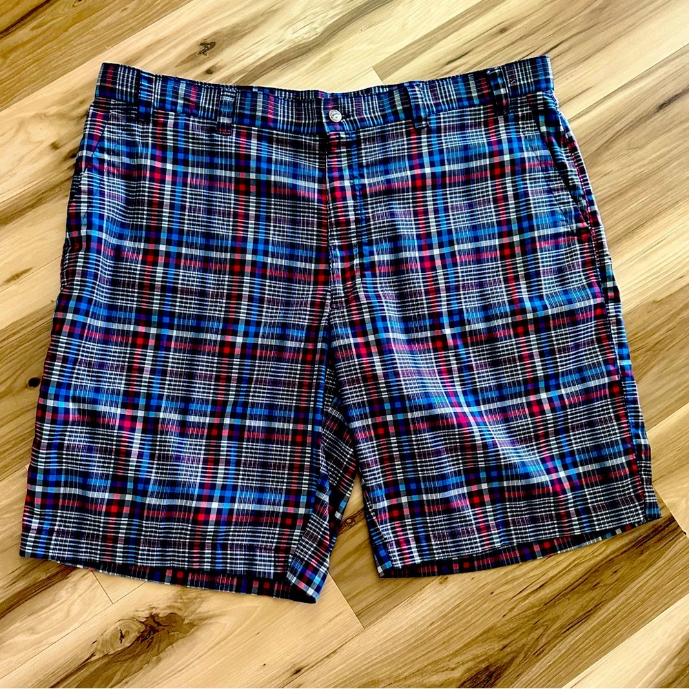 Callaway Optimun Preformance Mens Plaid Casual Golf Shorts Size 40